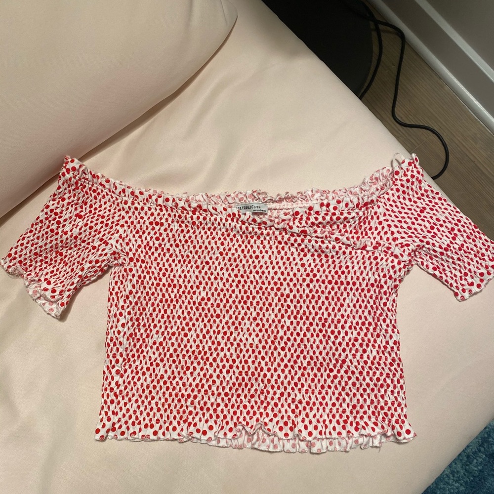Zara polka dot top